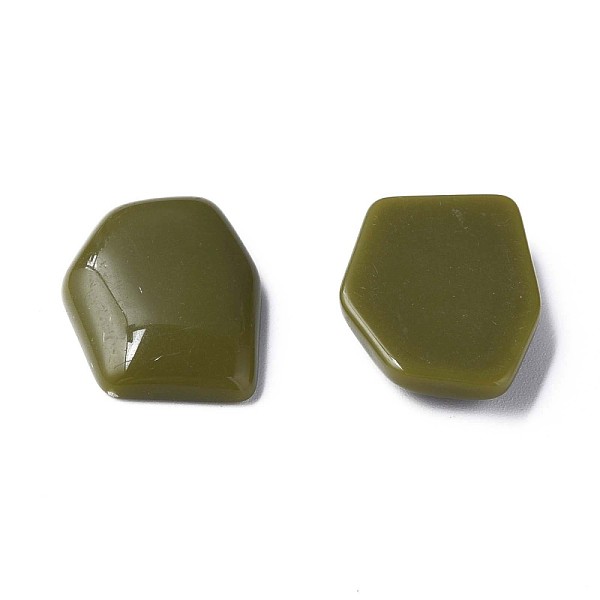 

PandaHall Opaque Acrylic Cabochons, Irregular Hexagon, Dark Olive Green, 25.5x19.5x5.5mm, about 253pcs/500g Acrylic Hexagon
