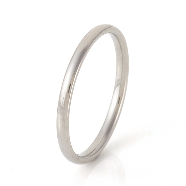 

PandaHall 201 Stainless Steel Plain Band Rings, Stainless Steel Color, US Size 4(14.8mm), 1.5mm 201 Stainless Steel