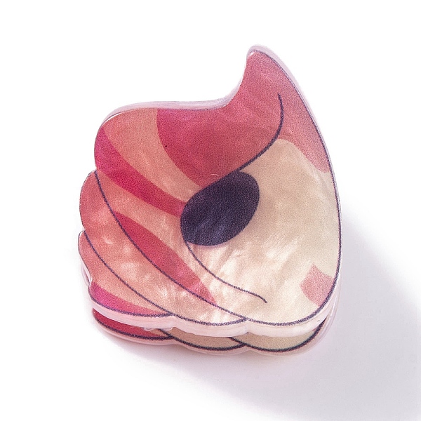 

PandaHall Cute Mini Conch Acrylic Claw Hair Clips, Hair Accessories for Girls, Cerise, 25x24.5x26mm Acrylic Shell Shape Red