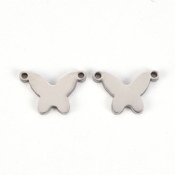 

PandaHall 201 Stainless Steel Pendants, Laser Cut, Butterfly, Stainless Steel Color, 8x12x1mm, Hole: 1mm 201 Stainless Steel Butterfly