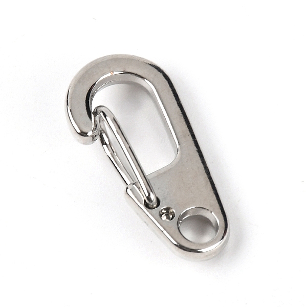 

PandaHall Alloy Keychain Carabiner, Quick Release Snap Hook, D-shaped, Platinum, 26x13x2.8~8mm Stainless Steel Others