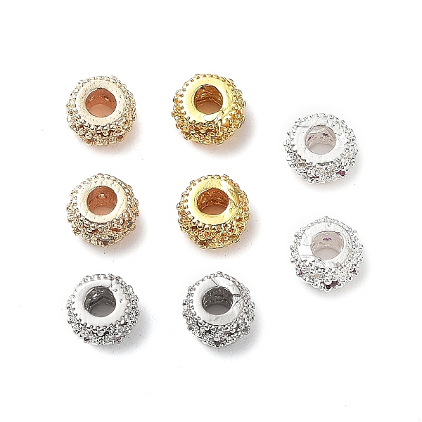 

PandaHall Rack Plating Brass Micro Pave Cubic Zirconia Beads, Cadmium Free & Lead Free, Long-Lasting Plated, Rondelle, Mixed Color, 5x3mm...