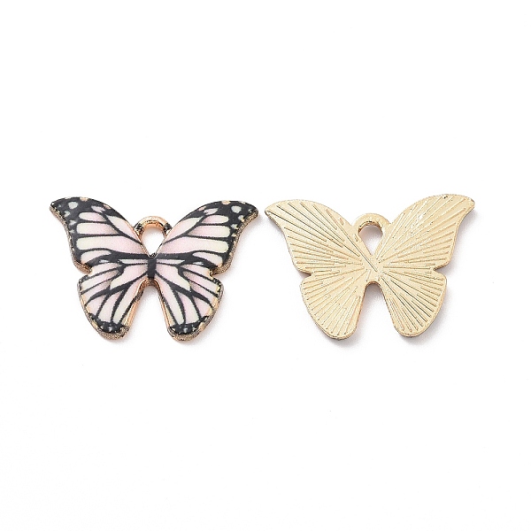 

PandaHall Alloy Enamel Pendants, Light Gold, Cadmium Free & Nickel Free & Lead Free, Butterfly Charm, Seashell Color, 15x21.5x1.5mm, Hole...