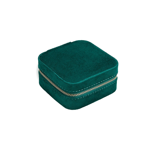 Velvet Jewelry Organizer Zipper Boxes