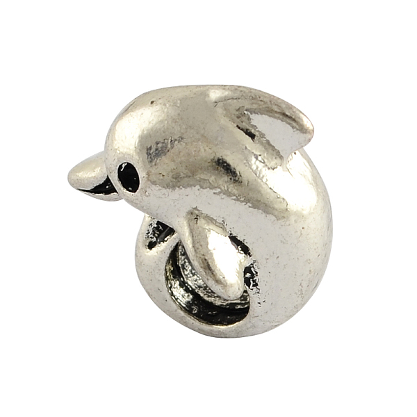 

PandaHall Tibetan Style Alloy Dolphin European Beads, Large Hole Beads, Cadmium Free & Lead Free , Antique Silver, 14x14x10mm, Hole: 4.5mm...