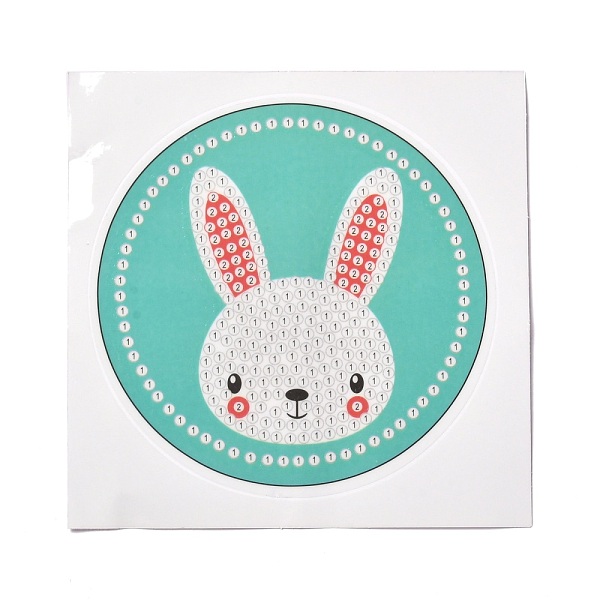 

PandaHall DIY Rabbit Pattern Diamond Painting Stickers Kits for Kids, Including Paper Picture, Resin Rhinestone, Plastic Tray Plate, Pen and...