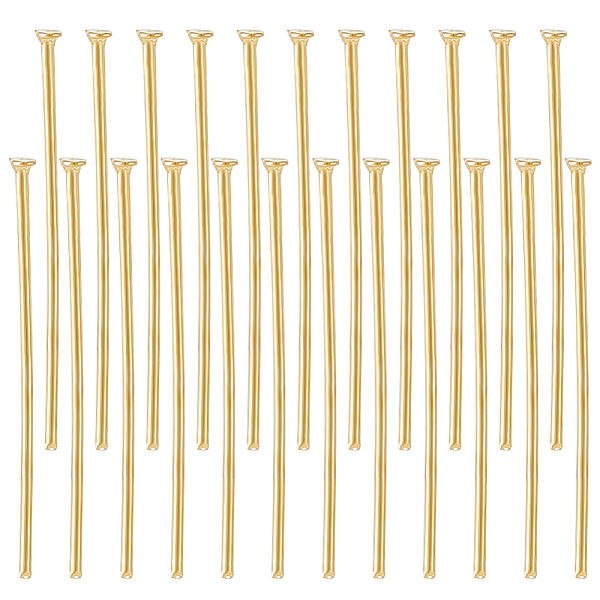 

PandaHall Beebeecraft 1 Box 200Pcs 25mm Flat Headpins 16K Gold Plated Stainless Steel Flat Head Jewelry Making Pins 21 Gauge Bendable Wire...