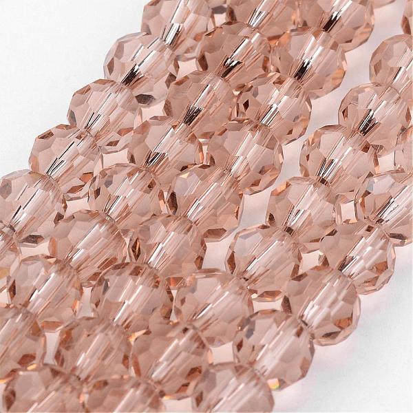 

PandaHall Transparent Glass Bead Strands, Imitate Austrian Crystal, Faceted(32 Facets), Round, Moccasin, 4mm, Hole: 1mm, about..., Orange