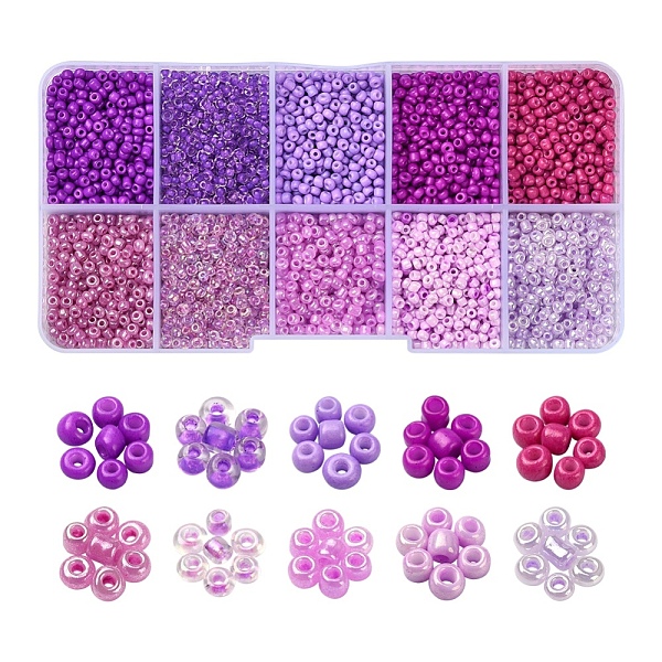 8500Pcs 10 Style Glass Seed Beads
