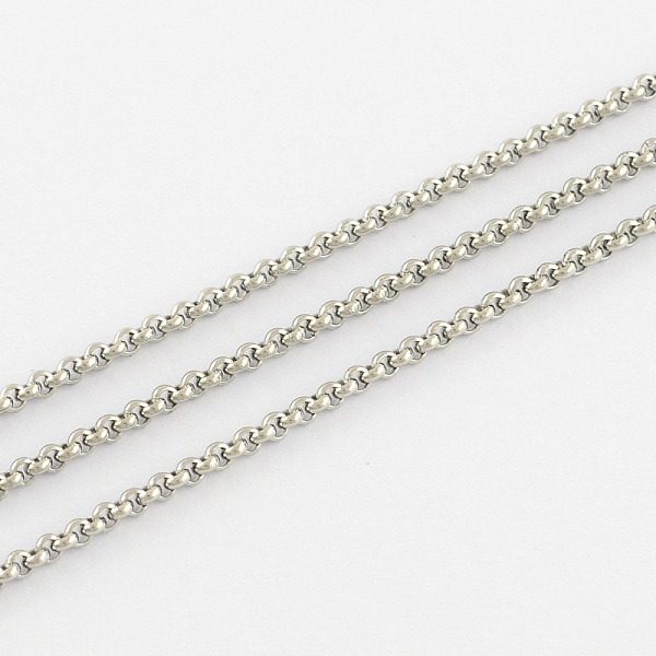 

PandaHall Unwelded 304 Stainless Steel Rolo Chains, Belcher Chain, with Spool, Stainless Steel Color, about 65.61 Feet(20m)/roll, 3x1mm 304...