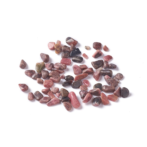 PandaHall Natural Rhodonite Chip Beads, No Hole/Undrilled, 2~12x2~10x1~3mm, about 11200pcs/1000g Rhodonite Chip