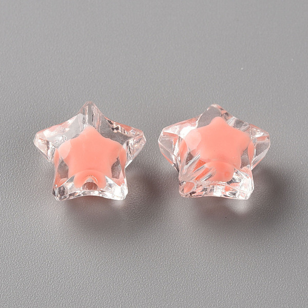 

PandaHall Transparent Acrylic Beads, Bead in Bead, Faceted, Star, Mixed Color, 14x15x8.5mm, Hole: 2mm, about 518pcs/500g Acrylic Star..., Multicolor