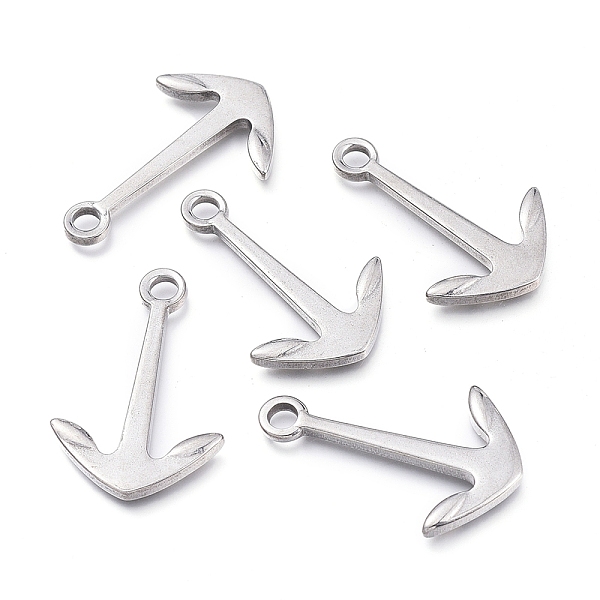 

PandaHall 304 Stainless Steel Pendants, Anchor, Stainless Steel Color, 38x24.5x3.5mm, Hole: 4mm 304 Stainless Steel Anchor & Helm