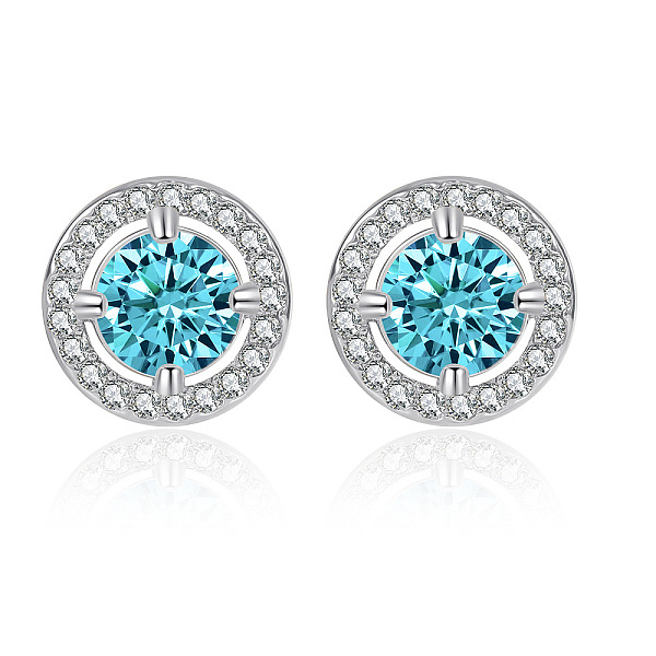 

PandaHall Stainless Steel with Rhinestone Stud Earrings Stainless Steel Round