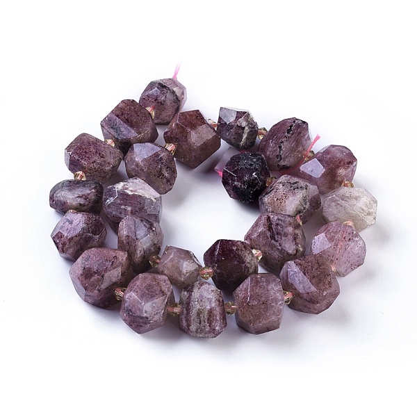 

PandaHall Natural Strawberry Quartz Beads Strands, Faceted, Nuggets, 11~14x14~18x13~15mm, Hole: 0.8mm, about 24pcs/strand, 15.5 inch(39.5cm)...