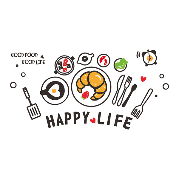 PandaHall 3D Catering Theme Acrylic Self-adhesion Mirror Wall Stickers, with Word HAPPY LIFE & GOOD FOOD COOD LIFE, for Home Wall... PandaHall 3D Catering Theme Acrylic Self-adhesion Mirror Wall Stickers, with Word HAPPY LIFE & GOOD FOOD COOD LIFE, for Home Wall...
