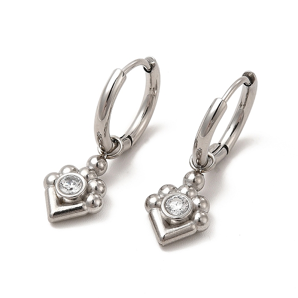 

PandaHall Crystal Rhinestone Rhombus Dangle Stud Earrings, 304 Stainless Steel Jewelry for Women, Stainless Steel Color, 26mm, Pin: 0.9mm...
