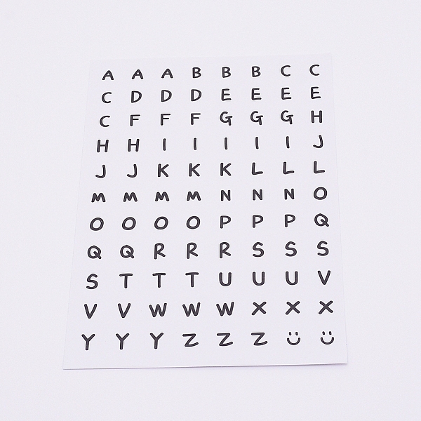 

PandaHall Round Alphabet Self-Adhesive Stickers, for DIY Postcards, Scrapbooking, Journal Planner, Label, White, 14x10cm, 88pcs/sheet Paper...