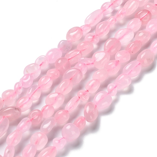 

PandaHall Natural Rose Quartz Beads Strands, Nuggets, 7.5~16x7.5~9x4~7mm, Hole: 0.9mm, about 41~44pcs/strand, 16.14''~17.32''(41~44cm) Rose...