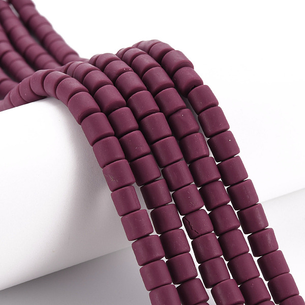 

PandaHall Polymer Clay Bead Strands, Column, Old Rose, 5~7x6mm, Hole: 1.5~2mm, about 61~69pcs/strand, 15.74 inch Polymer Clay Column