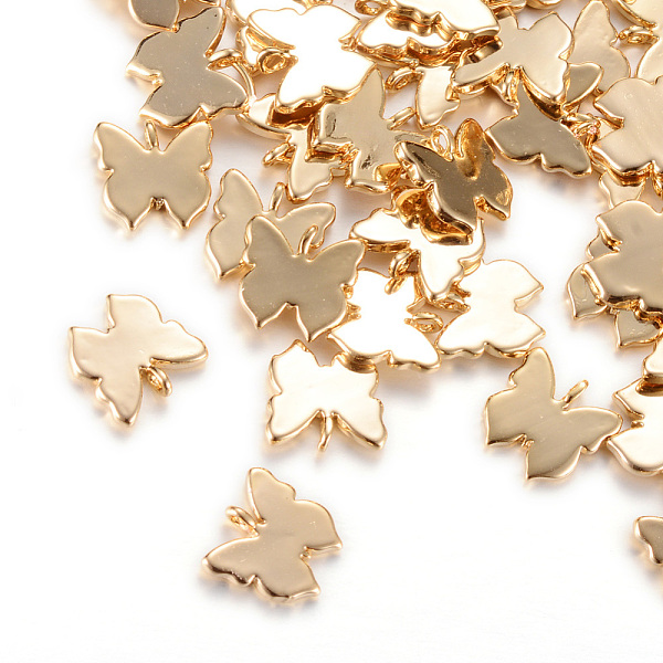 

PandaHall Brass Charms, Butterfly, Light Gold, 9x9x1.5mm, Hole: 1mm Brass Butterfly