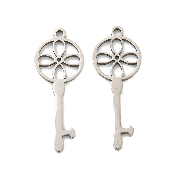 

PandaHall 316L Surgical Stainless Steel Pendants, Laser Cut, Key Charm, Stainless Steel Color, 24x9x1mm, Hole: 1.3mm 316L Surgical Stainless...