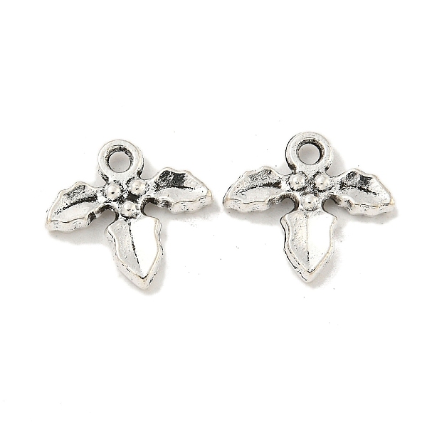 

PandaHall Tibetan Style Alloy Pendants, Lead Free, Nickel Free and Cadmium Free, Antique Silver, Mistletoe/Holly Leaf For Christmas...