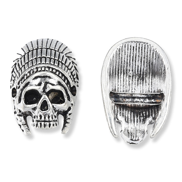 

PandaHall Tibetan Style Alloy Beads, Cadmium Free & Lead Free, Skull, Antique Silver, 18.5x12.5x8mm, Hole: 1.6mm, about 390pcs/1000g Alloy...