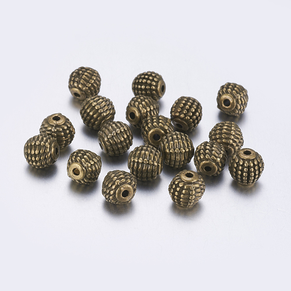 

PandaHall Tibetan Style Alloy Beads, Lead Free & Cadmium Free, Round, Antique Bronze, Size: about 9mm in diameter, hole: 2mm Alloy Round