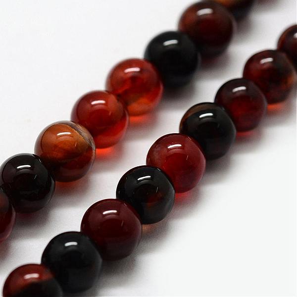 

PandaHall Natural Agate Beads Strands, Dyed & Heated, Round, 6mm, Hole: 1mm, about 62pcs/strand, 15.1 inch Natural Agate Round Red