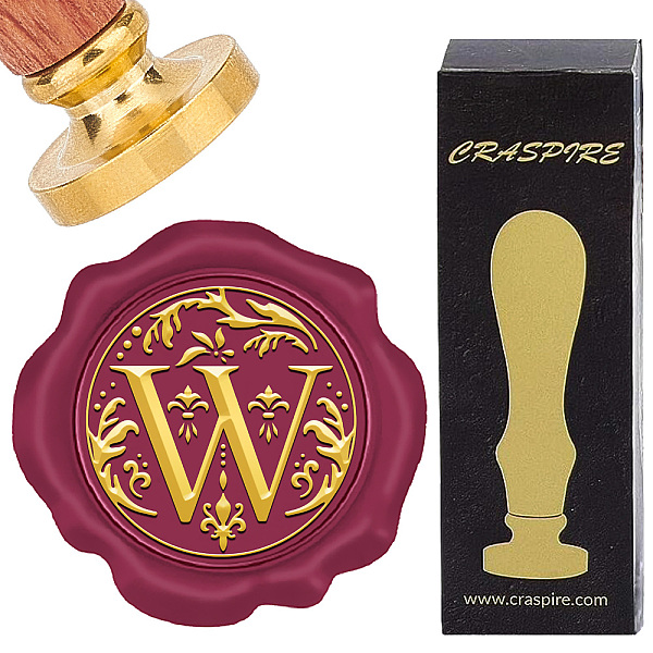 

PandaHall CRASPIRE Retro Alphabet Wax Sealing Stamp Initials Vintage 26 Letters A-Z 25mm Removable Brass Head Wood Handle for Envelopes...