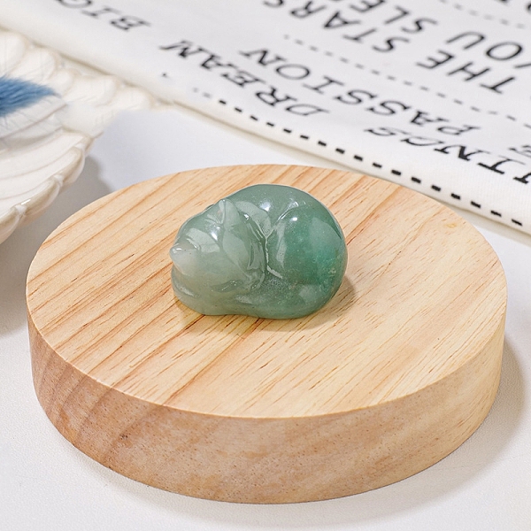 

PandaHall Natural Leopard Skin Jasper Display Decorations, Reiki Energy Stone Figurine, Sleeping Cat, 33.5x39x23.5mm Green Aventurine Cat...