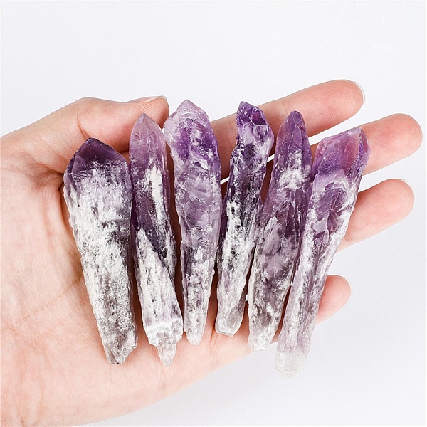 

PandaHall Natural Amethyst Display Decoration, Healing Stone Wands, for Reiki Chakra Meditation Therapy Decos, Cone, 50~70mm Amethyst Cone