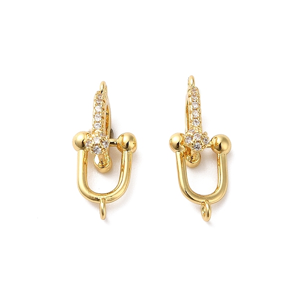 

PandaHall Rack Plating Brass Pave Clear Cubic Zirconia Connector Charms, D-Ring Links, Lead Free & Cadmium Free, Long-Lasting Plated, Real...