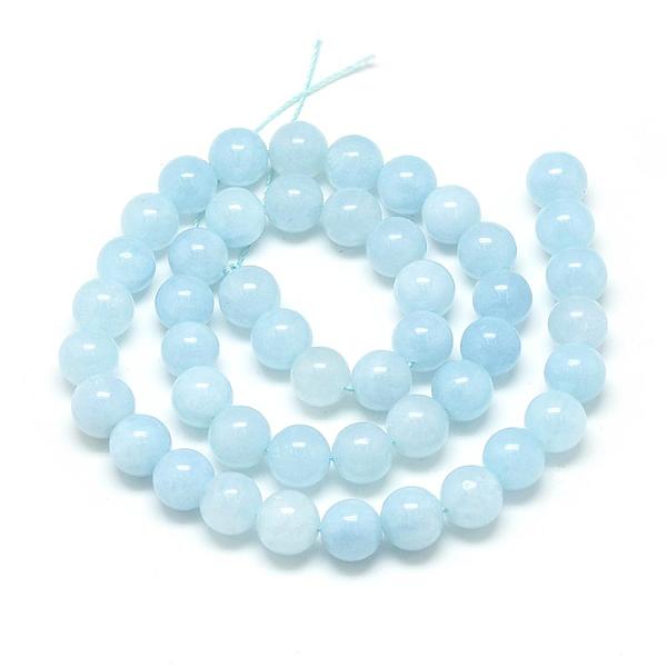 

PandaHall Natural Aquamarine Beads Strands, Round, 12x11.5mm, Hole: 1mm, about 30~32pcs/strand, 15 inch Aquamarine Round Green