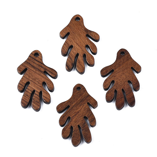 

PandaHall Autumn Theme Natural Walnut Wood Pendants, Oak Leaf, Saddle Brown, 30x18x2mm, Hole: 1.8mm Wood Leaf