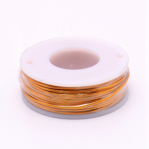 

PandaHall Matte Round Aluminum Wire, with Spool, Orange, 1.2mm, 16m/roll Aluminum Round Orange