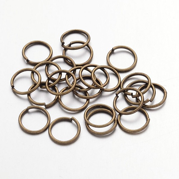 

PandaHall Iron Open Jump Rings, Nickel Free, Antique Bronze Color, 0.7mm thick, 8mm in diameter, about 6.6mm inner diameter, about...