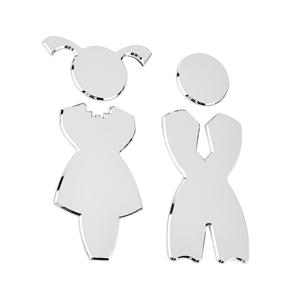 ABS Boy & Girl Bathroom Sign Stickers