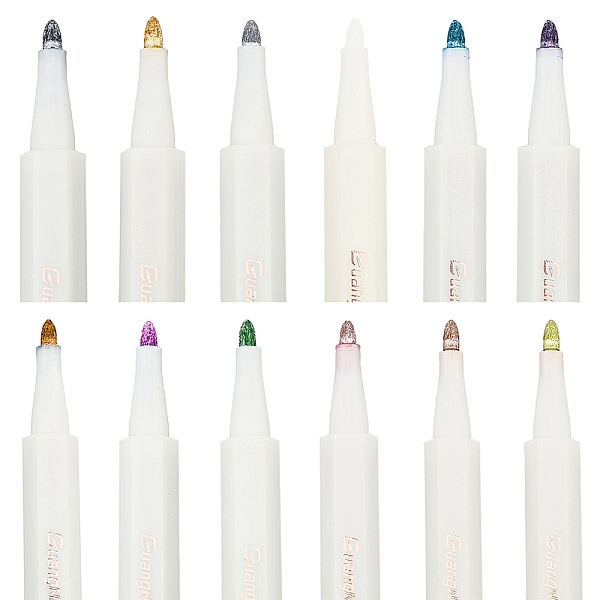 12Pcs Metallic Mark… - image