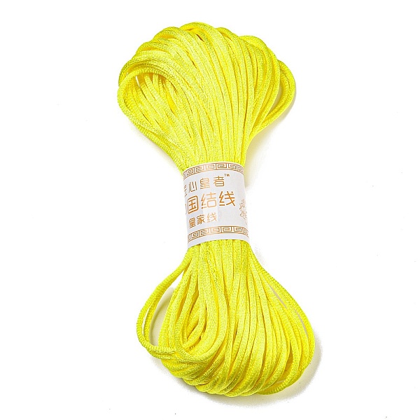 

PandaHall Polyester Embroidery Floss, Cross Stitch Threads, Yellow, 3mm, 20m/bundle Polyester Yellow