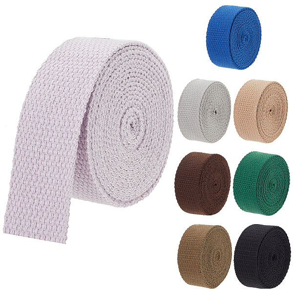 

PandaHall PH 16 Yards 8 Colors Heavy Cotton Webbing, 1 Inch Plain Webbing, High Density Webbing, Suitable for Garment Sewing, Handbags..., Multicolor