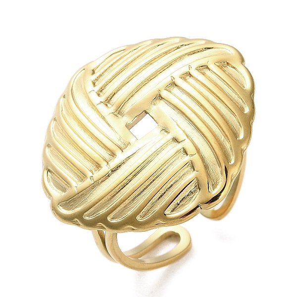 

PandaHall 304 Stainless Steel Finger Rings, Real 18K Gold Plated, Rhombus, Inner Diameter: 17.6mm 304 Stainless Steel Rhombus