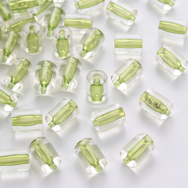 

PandaHall Transparent Acrylic Beads, Column, Yellow Green, 10x7.5mm, Hole: 1.8mm, about 950pcs/500g Acrylic Column