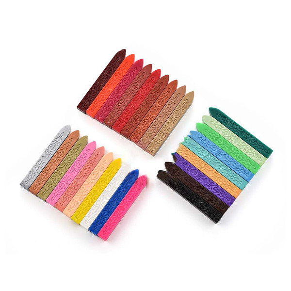 

PandaHall Sealing Wax Sticks, without Wicks, for Wax Seal Stamp, Mixed Color, 90x11x11mm Wax Multicolor