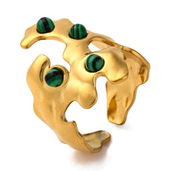 Irregular Synthetic Malachite Finger Rings