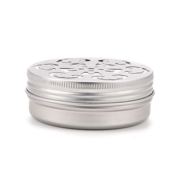 

PandaHall Aluminium Shallow Round Tins, with Hollow Floral Pattern Lids, Empty Tin Storage Containers, Silver, 6.8x2.5cm Aluminum Flower...