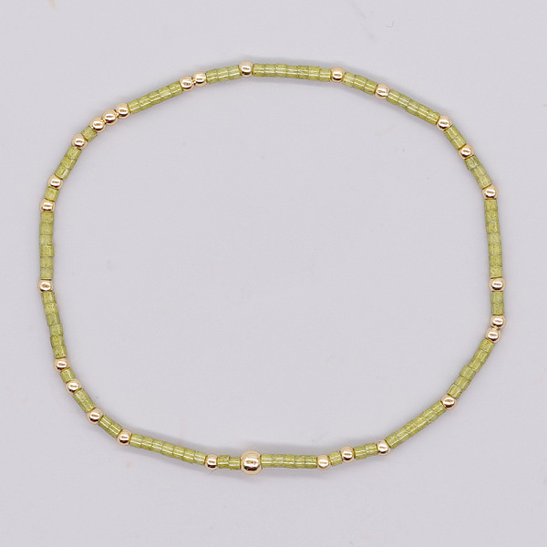

PandaHall Bohemian Style Rainbow Glass & Brass Beaded Handmade Fashion Women's Bracelet Glass