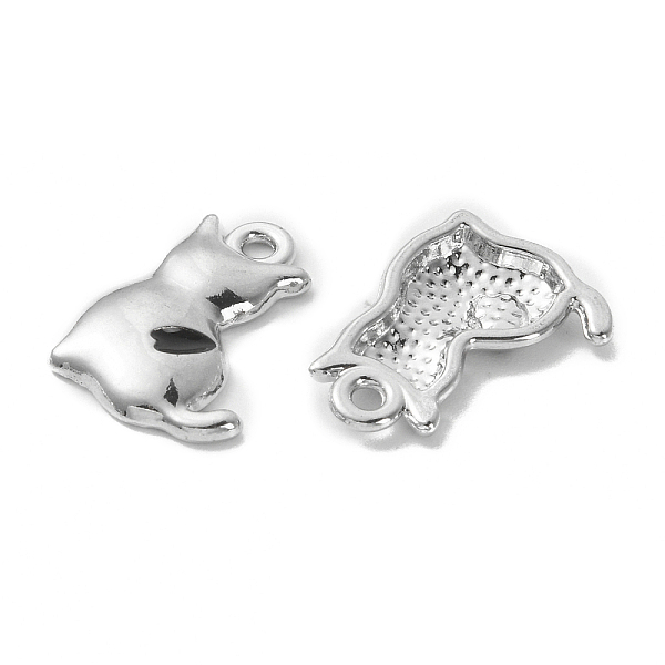 

PandaHall Alloy Pendants, Cat Charm, Platinum, 15.5x11.5x2.5mm, Hole: 1.5mm Alloy Cat Shape