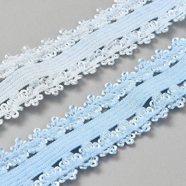 Ruban de dentelle à volants en polyester extensible de 2 mètre